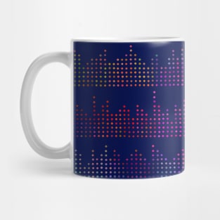 Techno Equalizer Bars On Blue Mug